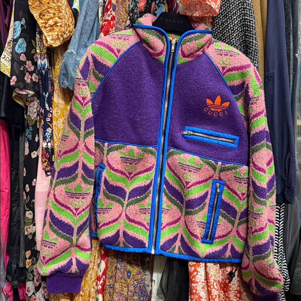 Gucci x adidas GG Trefoil wool bomber - Picture 5 of 7